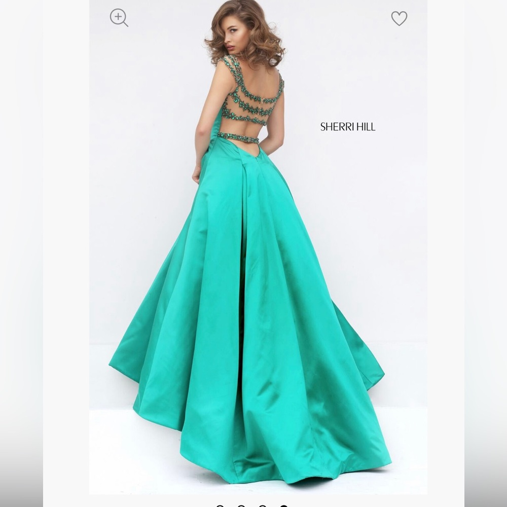 Jade prom Sherri hill gorgeous dres size 10 ( fits 8)
